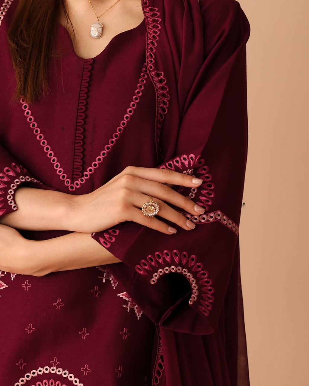 Zirwah Maroon 3pcs
