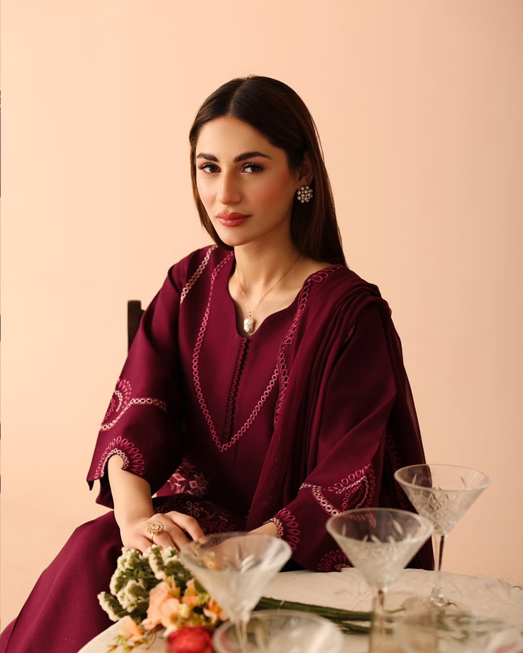 Zirwah Maroon 3pcs