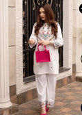 Stone linen 2 pieces white dress for girls