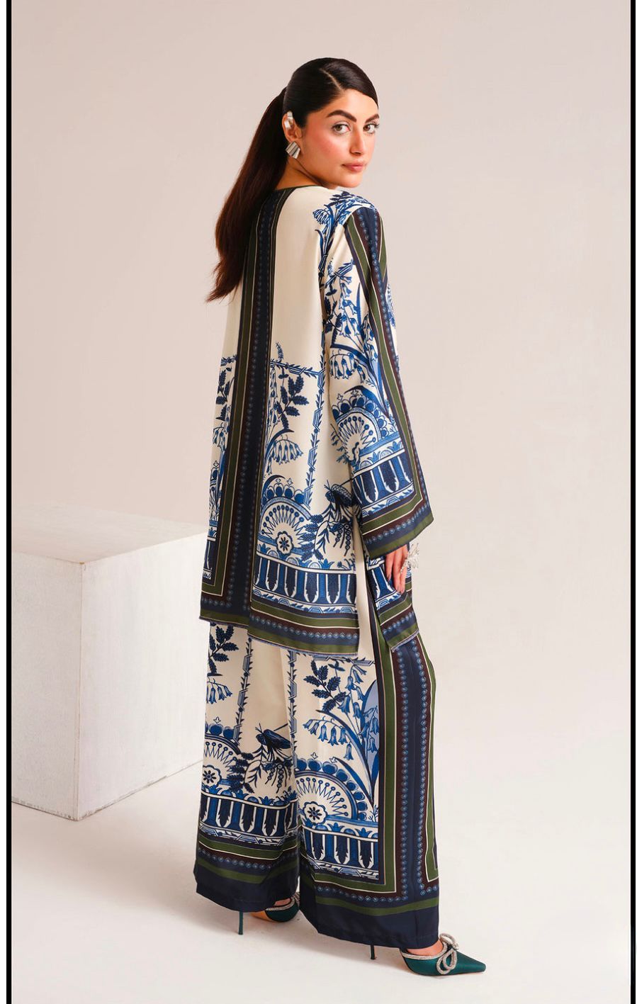 Silk Floral Plazo 2pc