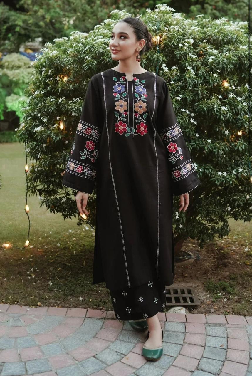 Embroidery cotton  2pc stitched dress