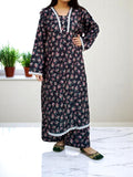 Cotton 2-Piece Stitched Set with Elegant Lace Detailing – Long Length Outfit